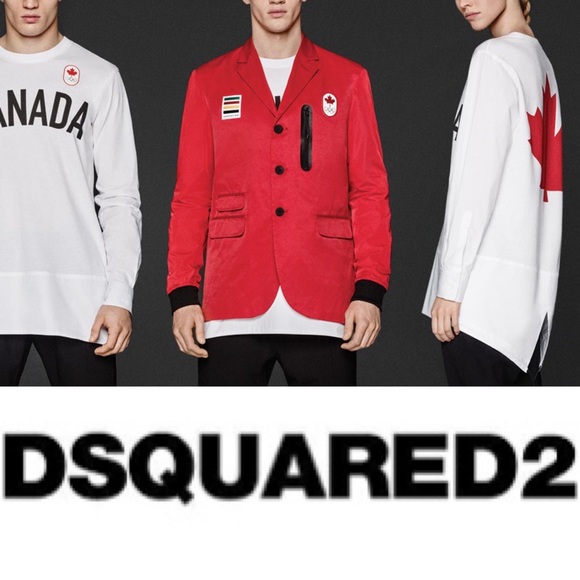 DSQUARED2 x Hudson Bay Canada Olympic Opening Ceremony Shirt Top Womens XL White - Picture 3 of 10